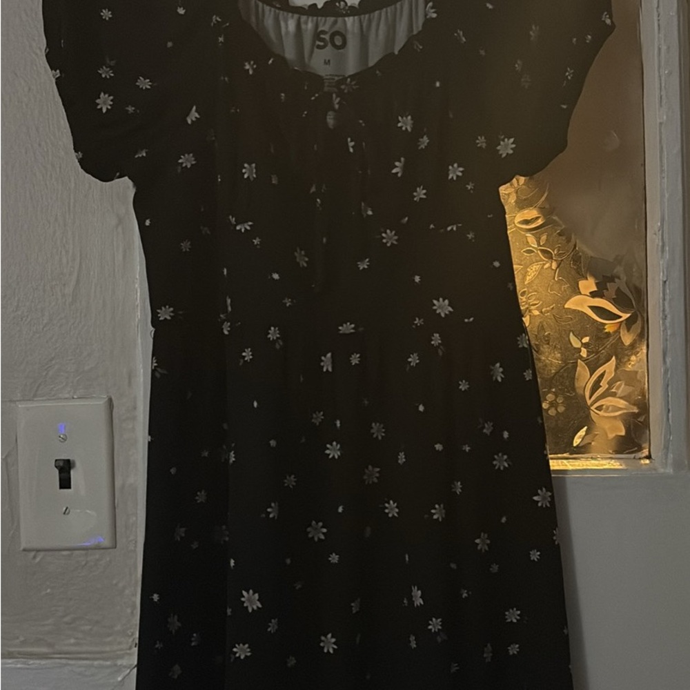 Black Floral Dress SO Brand size medium